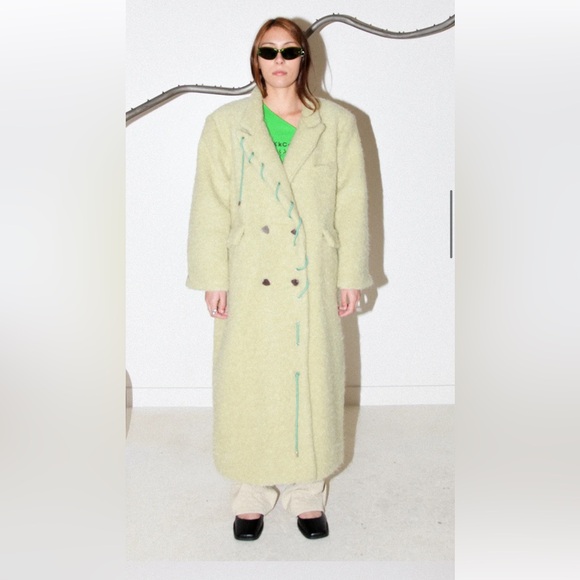 kkco Jackets & Blazers - Kkco Cord Moss Coat in Died Eucalyptus